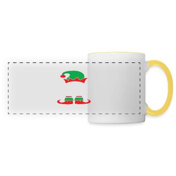 M. Elf Noël - Mug panoramique contrasté et blanc - blanc/jaune - Devant