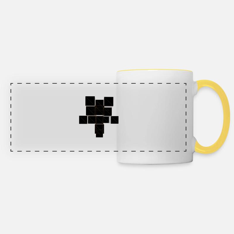 cube - Panoramic Mug - white/yellow