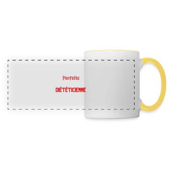 Not perfect but dietician - Panoramic Mug - white/yellow - Front