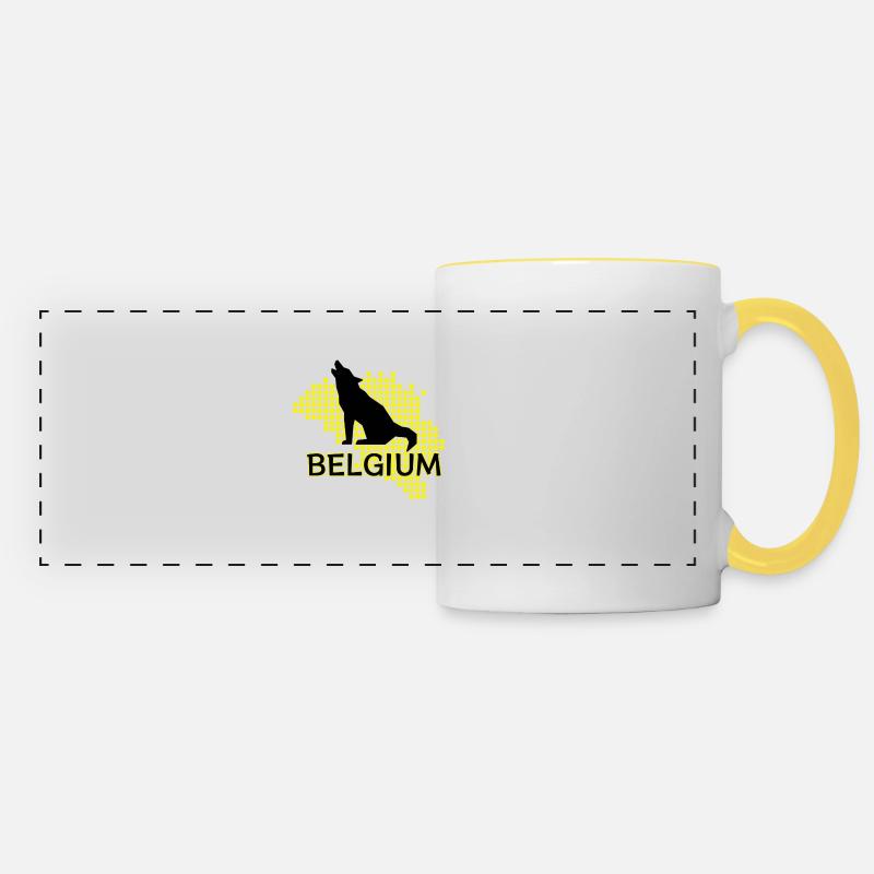 Belgium - Panoramic Mug - white/yellow