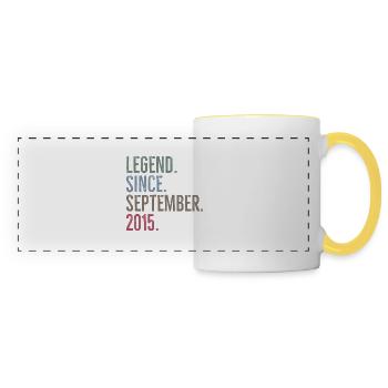 Legende seit September 2015 - Panoramatasse - Weiß/Gelb - Vorne