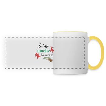 La tasse moche de mamie - Mug panoramique contrasté et blanc - blanc/jaune - Devant