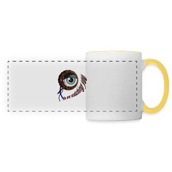 Mechanical eye - Monitoring - Panoramic Mug - white/yellow - Front