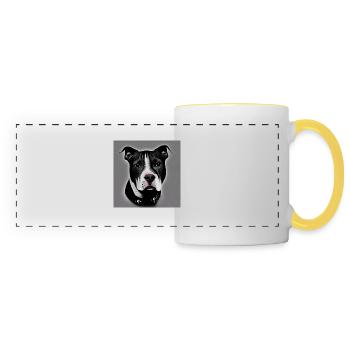 Dog best friend - Panoramic Mug - white/yellow - Front