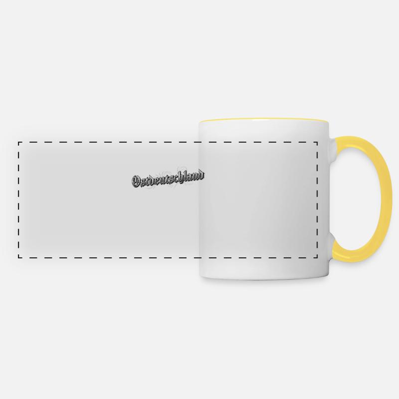 East Germany Vintage Look Rustic - Panoramic Mug - white/yellow