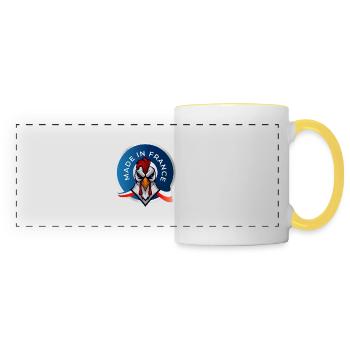 MADE IN FRANCE - Mug panoramique contrasté et blanc - blanc/jaune - Devant