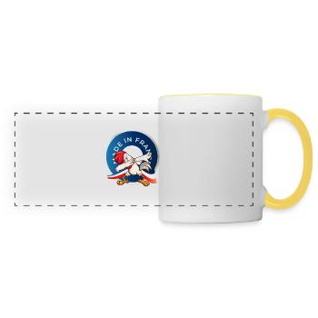 MADE IN FRANCE - Mug panoramique contrasté et blanc - blanc/jaune - Devant