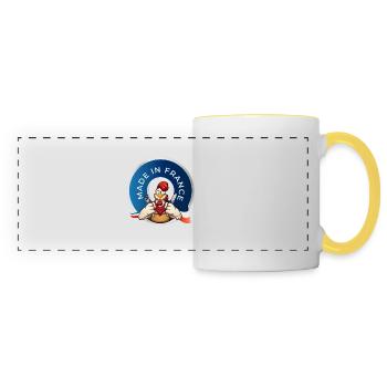 MADE IN FRANCE - Mug panoramique contrasté et blanc - blanc/jaune - Devant