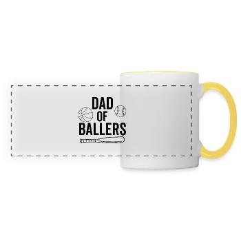 Dad of Ballers - Panoramic Mug - white/yellow - Front
