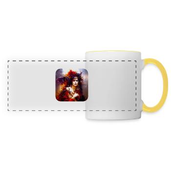 Liked Gothic Angel - Panoramic Mug - white/yellow - Front