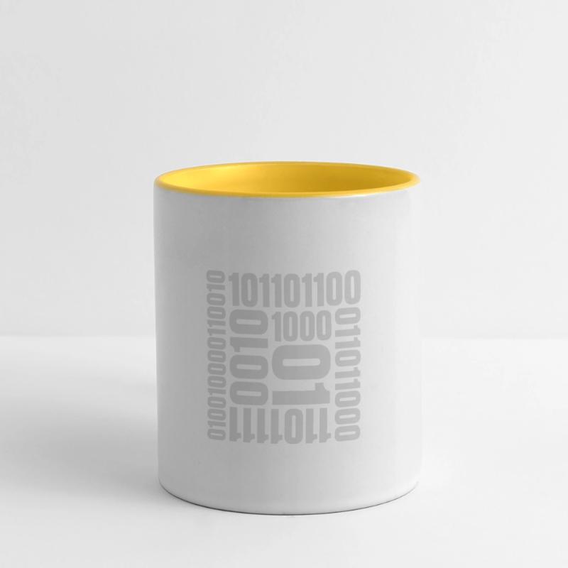 Langage de programme de code binaire Mug panoramique contrasté et blanc