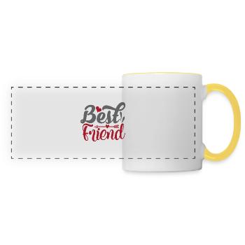 Meilleur ami - Mug panoramique contrasté et blanc - blanc/jaune - Devant