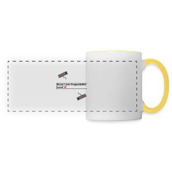 Level Up Gaming Geschenkidee Geschenk Geburtstag - Panoramatasse - Weiß/Gelb - Vorne
