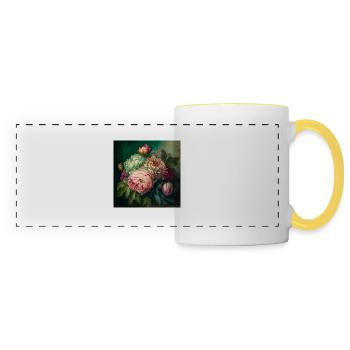 Floral Design15 - Panoramatasse - Weiß/Gelb - Vorne