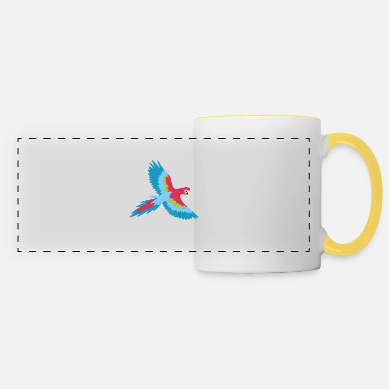 Macaw - Panoramic Mug - white/yellow