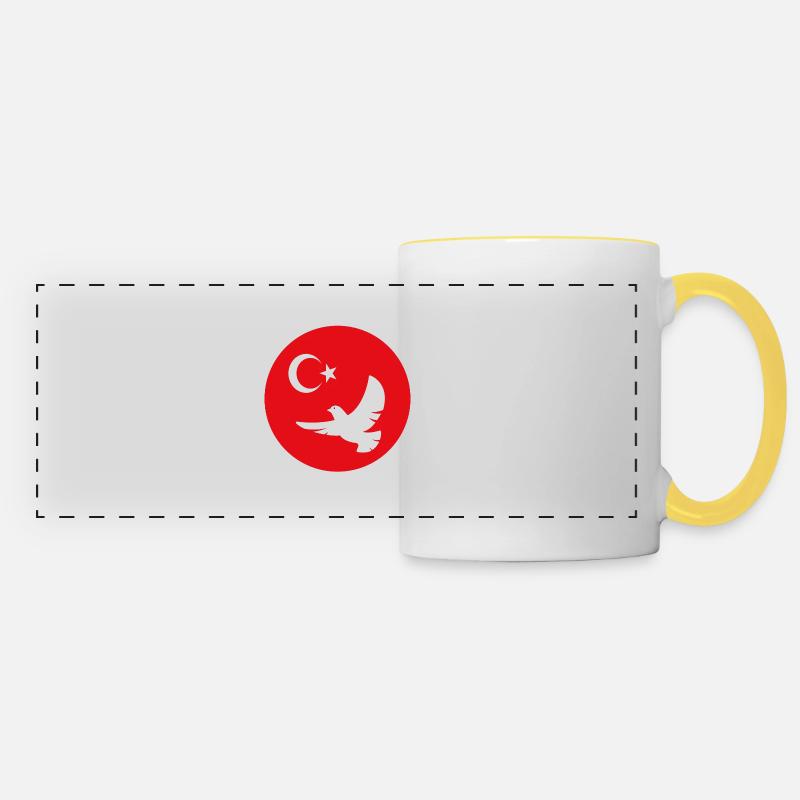 Flag Turkey Syria - Panoramic Mug - white/yellow