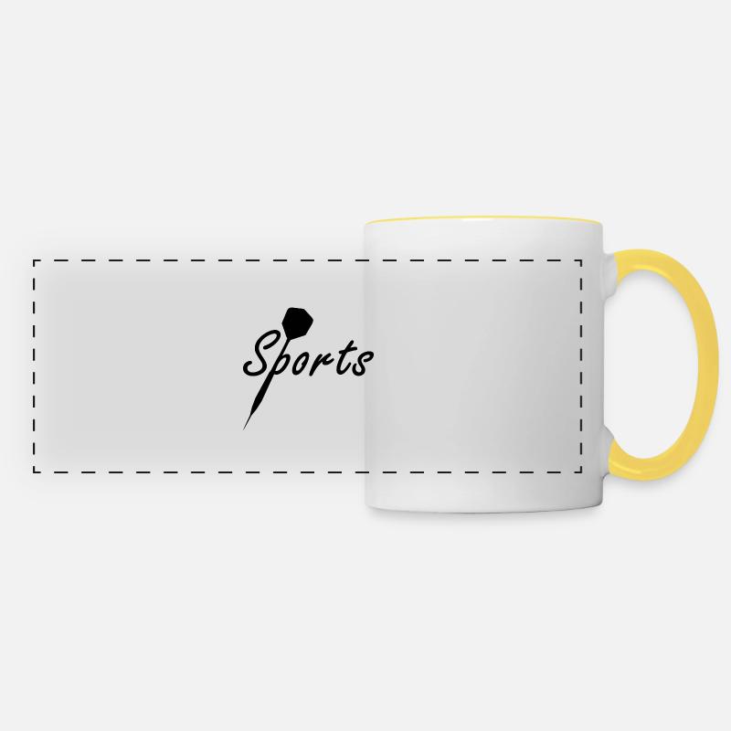 Fléchettes - Mug panoramique contrasté et blanc - blanc/jaune