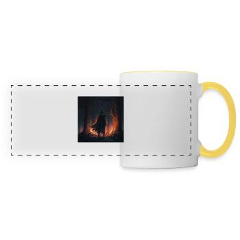A mysterious man - Panoramic Mug - white/yellow - Front