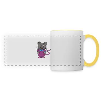 Mili the little mouse - Panoramic Mug - white/yellow - Front