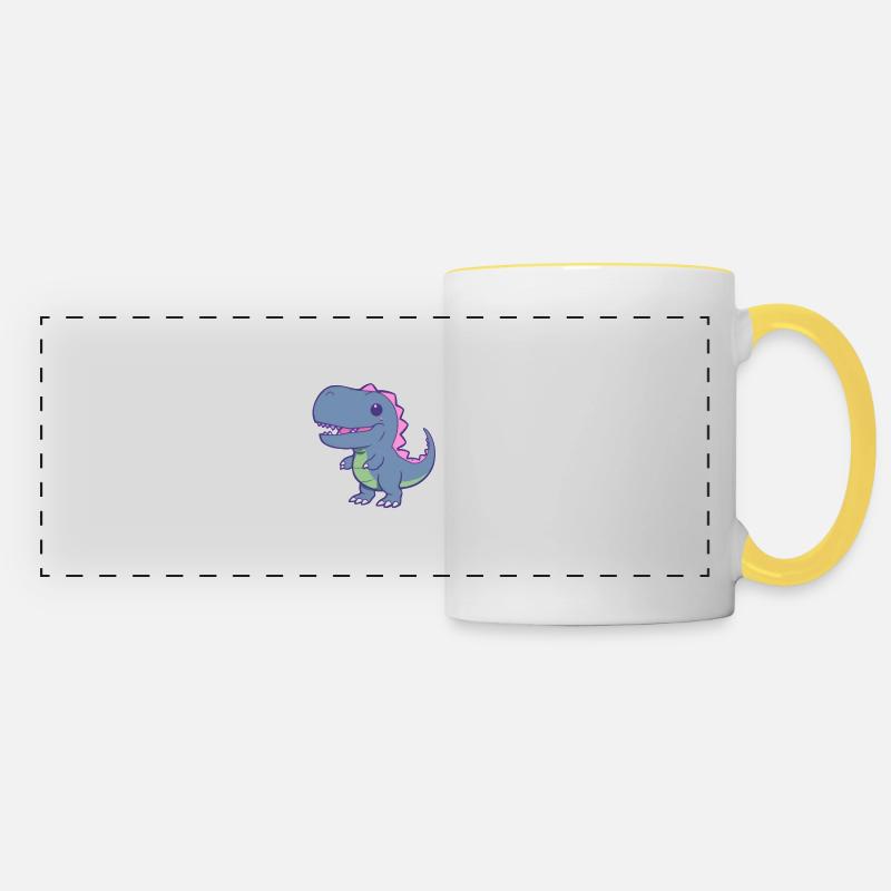 Sweet Dino T-rex - Panoramic Mug - white/yellow