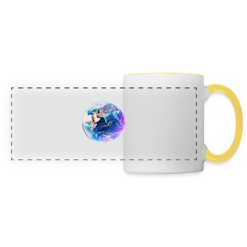 World - Panoramic Mug - white/yellow - Front