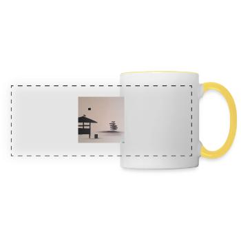 Minimal Japanese Culture - Panoramatasse - Weiß/Gelb - Vorne