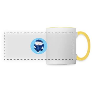 Hiver fantôme - Mug panoramique contrasté et blanc - blanc/jaune - Devant