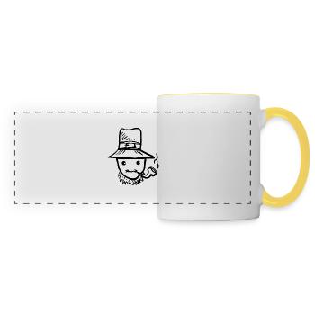 Leprechaun St. Patrick Day - Panoramic Mug - white/yellow - Front