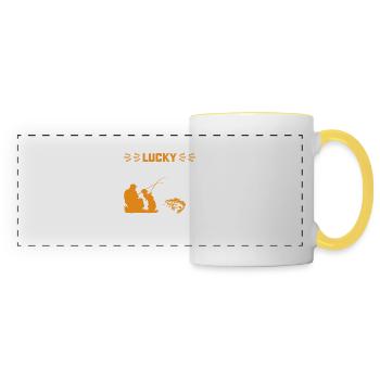 Lucky Fishing Shirt Do not Wash - Panoramic Mug - white/yellow - Front
