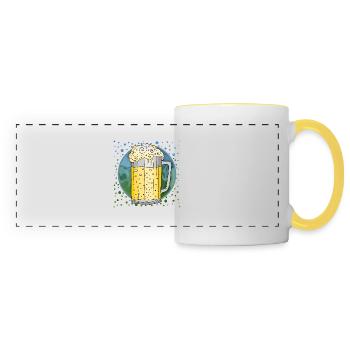 Mug - Mug panoramique contrasté et blanc - blanc/jaune - Devant