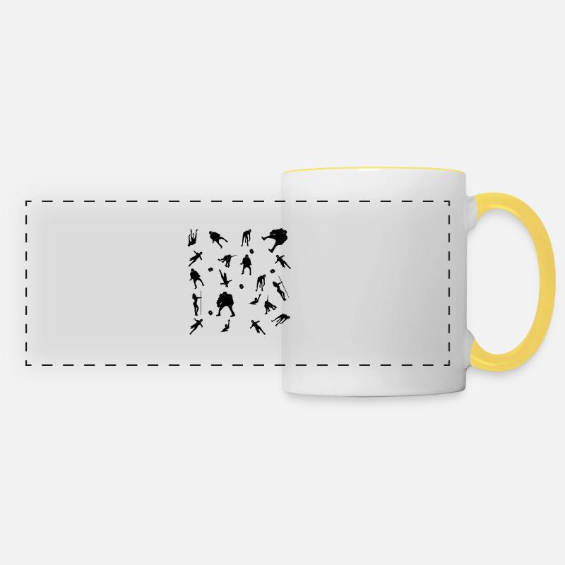 Zombies design - Panoramic Mug - white/yellow