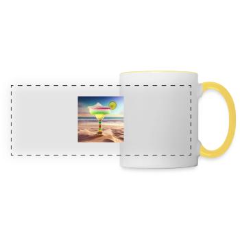 Cocktail 7 Cadeau - Mug panoramique contrasté et blanc - blanc/jaune - Devant