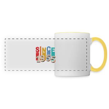 Since 1955 retro - Panoramic Mug - white/yellow - Front