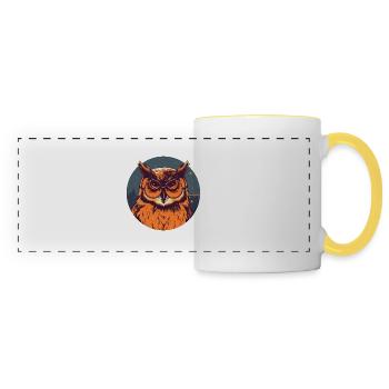 Owl Sunglasses Odd Eagle Owl - Panoramic Mug - white/yellow - Front
