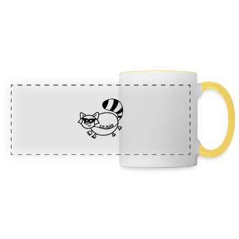 Anti-Zoo Saubär - Panoramic Mug - white/yellow - Front