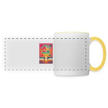 Sunset Romance - Panoramic Mug - white/yellow - Front