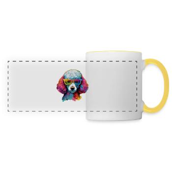 Lulu the Poodle - Panoramic Mug - white/yellow - Front