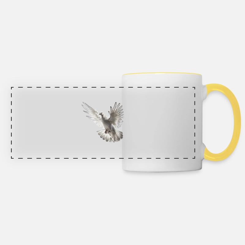 Firedenstaube Gift - Panoramic Mug - white/yellow