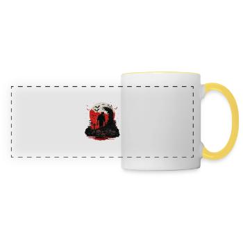 serious - Panoramic Mug - white/yellow - Front