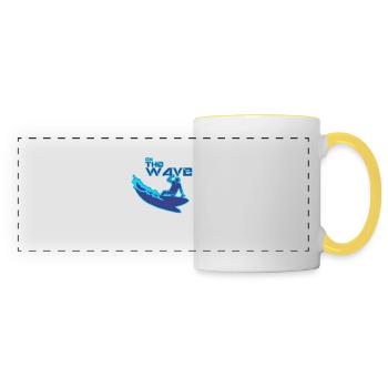 On the wave - Panoramic Mug - white/yellow - Front