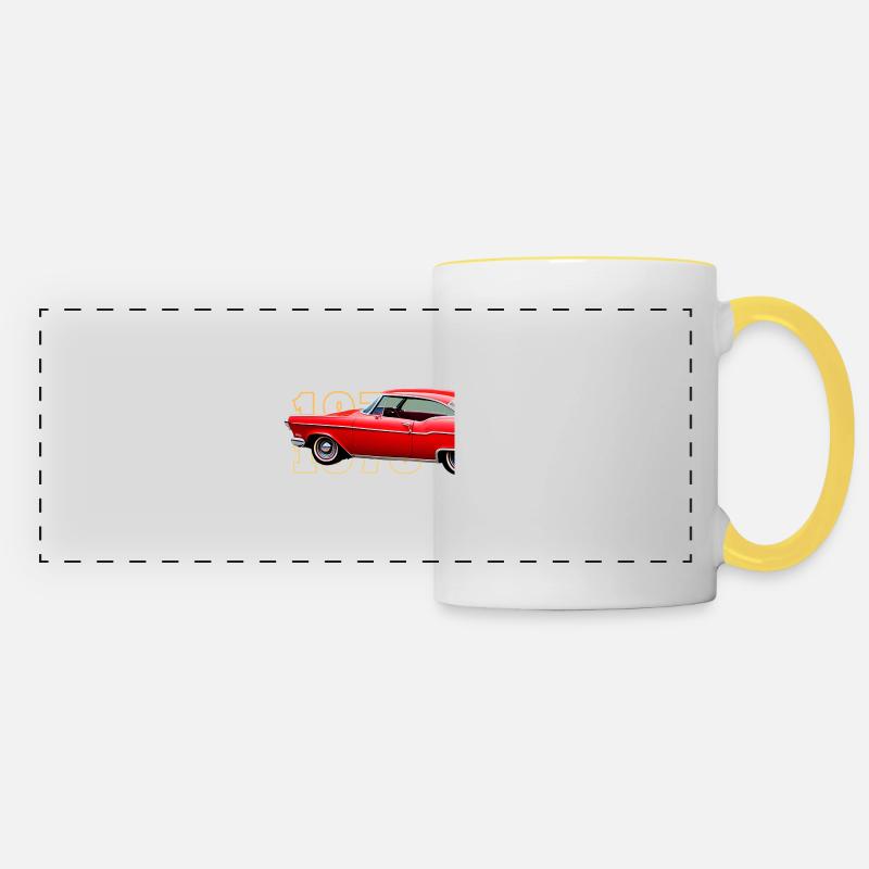 Année de fabrication: 1973 Auto - Mug panoramique contrasté et blanc - blanc/jaune