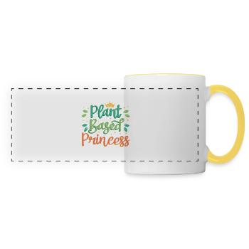 PRINCESSE À BASE DE PLANTES - Mug panoramique contrasté et blanc - blanc/jaune - Devant
