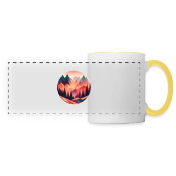 Geometric Dreams - Panoramic Mug - white/yellow - Front