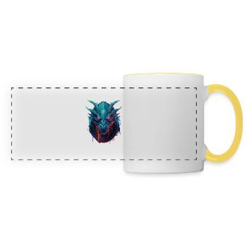 Techno Dragon - The Cyberpunk Myth - Panoramic Mug - white/yellow - Front