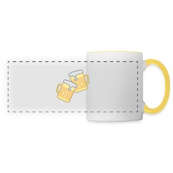 Beer mug - Panoramic Mug - white/yellow - Front