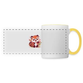 red panda - Panoramic Mug - white/yellow - Front