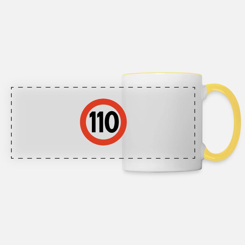 110 - Panoramic Mug - white/yellow