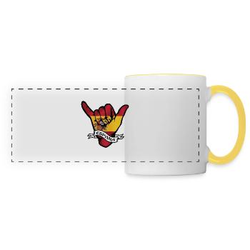 España Shaka - Panoramic Mug - white/yellow - Front