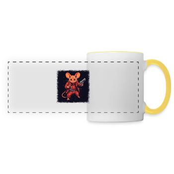clipart come contrastcoffeemug animals band - Panoramatasse - Weiß/Gelb - Vorne