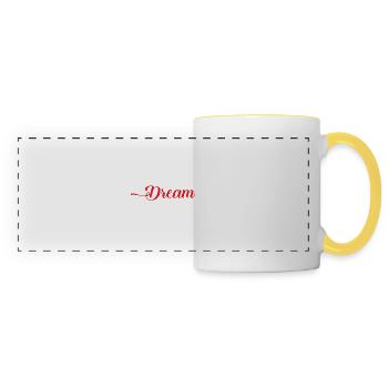 Dream Big - Panoramatasse - Weiß/Gelb - Vorne